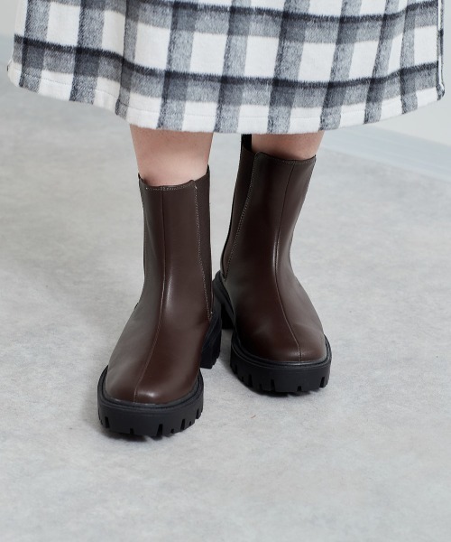 cepo（セポ）の「トラックソールサイドゴアブーツ（ブーツ・レディース・ブラック/ブラウン/オフホワイト・L/M）」の10枚目の写真