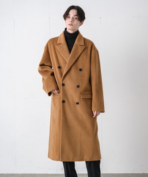 EDEL(エーデル)の「EDEL - メルトンチェスターロングコート(その他アウター・メンズ・ブラック/ブラウン・MEDIUM/LARGE)」の2枚目の写真