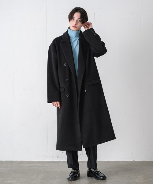 EDEL(エーデル)の「EDEL - メルトンチェスターロングコート(その他アウター・メンズ・ブラック/ブラウン・MEDIUM/LARGE)」の20枚目の写真