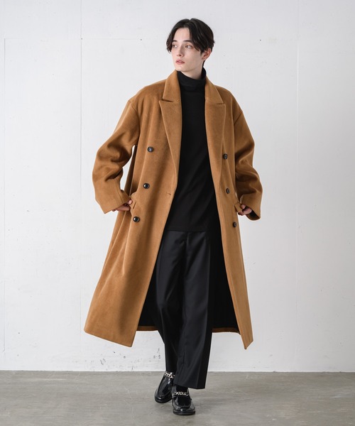 EDEL(エーデル)の「EDEL - メルトンチェスターロングコート(その他アウター・メンズ・ブラック/ブラウン・MEDIUM/LARGE)」の6枚目の写真