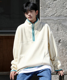 DISCUS | 【neos -addictive design-】DISCUS ディスカス ルーズシルエット フリース ハーフジップ アノラック(スウェット)