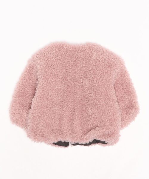 BeBe（ベベ）の「BeBe/【撥水加工】ボア×中綿キルティングリバーシブルコート(100~150cm)（ブルゾン・キッズ・オフホワイト/ピンク・140/120/150/100/130/110）」の22枚目の写真