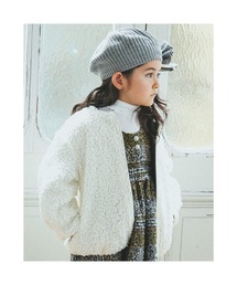 BeBe/【撥水加工】ボア×中綿キルティングリバーシブルコート(100~150cm)