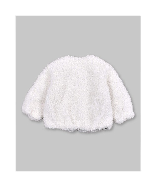 BeBe（ベベ）の「BeBe/【撥水加工】ボア×中綿キルティングリバーシブルコート(100~150cm)（ブルゾン・キッズ・オフホワイト/ピンク・140/120/150/100/130/110）」の6枚目の写真