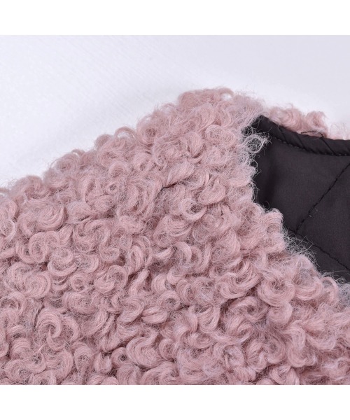 BeBe（ベベ）の「BeBe/【撥水加工】ボア×中綿キルティングリバーシブルコート(100~150cm)（ブルゾン・キッズ・オフホワイト/ピンク・140/120/150/100/130/110）」の17枚目の写真