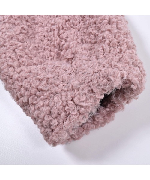 BeBe（ベベ）の「BeBe/【撥水加工】ボア×中綿キルティングリバーシブルコート(100~150cm)（ブルゾン・キッズ・オフホワイト/ピンク・140/120/150/100/130/110）」の18枚目の写真