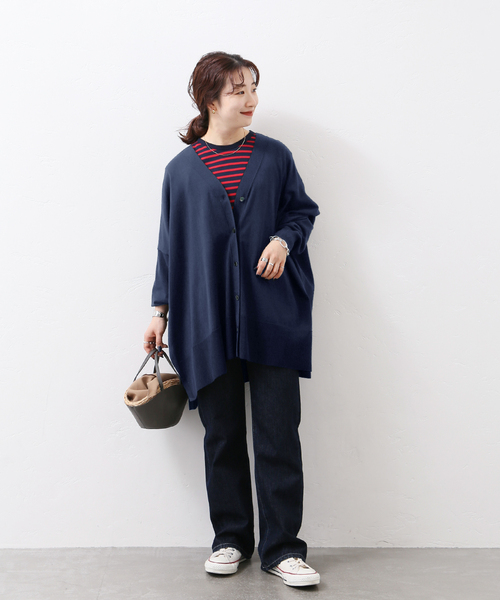 JOURNAL STANDARD(ジャーナルスタンダード)の「《追加》ハイツイストコットンポンチョカーディガン◆(カーディガン/ボレロ・レディース・ネイビー/ブラック/ブルー/グレー・FREE)」の16枚目の写真
