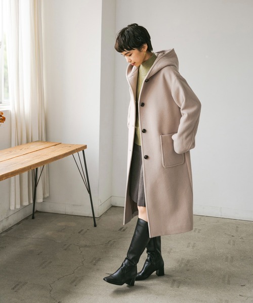 URBAN RESEARCH（アーバンリサーチ）の「オーバーフードコート（その他アウター・レディース・ベージュ/カーキ/ダークブラウン・FREE）」の15枚目の写真