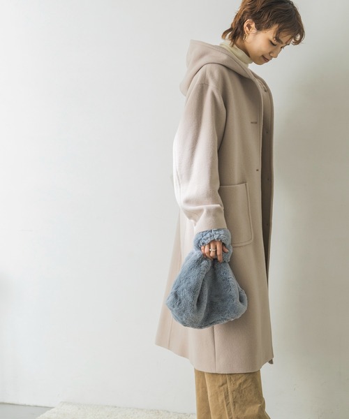 URBAN RESEARCH（アーバンリサーチ）の「オーバーフードコート（その他アウター・レディース・ベージュ/カーキ/ダークブラウン・FREE）」の19枚目の写真