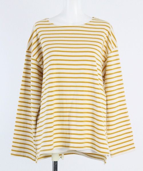 CHOCOA（チョコア）の「ボーダー長袖マタニティトップス（マタニティウェア/グッズ・レディース・ネイビー/イエロー/グリーン/バーガンディー・FREE）」の6枚目の写真