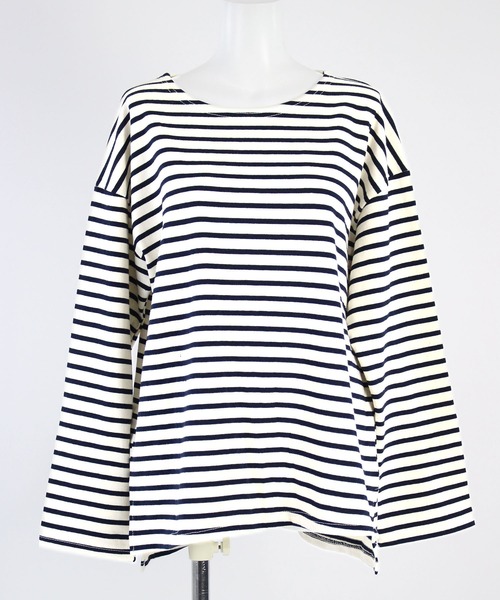 CHOCOA（チョコア）の「ボーダー長袖マタニティトップス（マタニティウェア/グッズ・レディース・ネイビー/イエロー/グリーン/バーガンディー・FREE）」の9枚目の写真