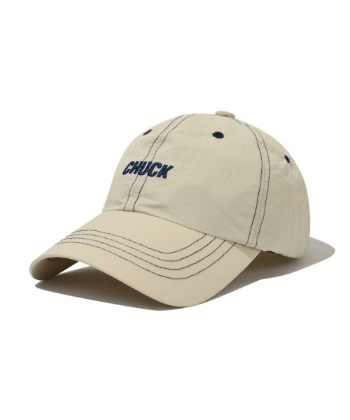 CHUCK(チャック)の「【CHUCK 】ロゴステッチナイロンボールキャップ / Chuck Logo Stitch Nylon Ball Cap(キャップ・レディース・ブラック/クリーム/カーキ・FREE)」の3枚目の写真