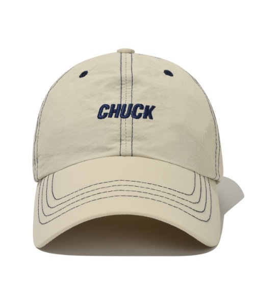 CHUCK(チャック)の「【CHUCK 】ロゴステッチナイロンボールキャップ / Chuck Logo Stitch Nylon Ball Cap(キャップ・レディース・ブラック/クリーム/カーキ・FREE)」の4枚目の写真