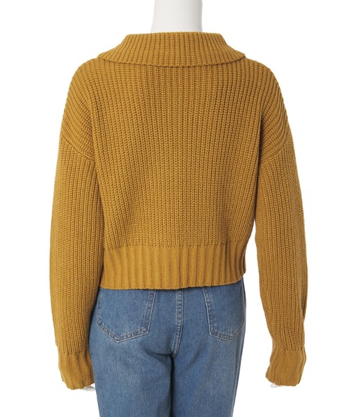 fifth（フィフス）の「襟付きニットカーディガン（カーディガン/ボレロ・レディース・レッド/マスタード・MEDIUM）」の7枚目の写真