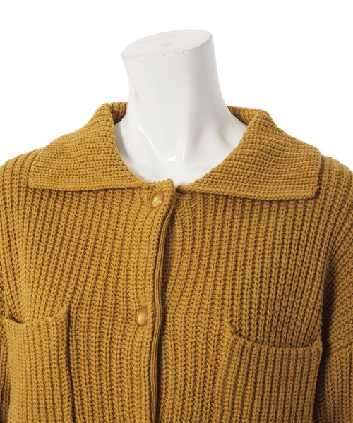 fifth（フィフス）の「襟付きニットカーディガン（カーディガン/ボレロ・レディース・レッド/マスタード・MEDIUM）」の6枚目の写真