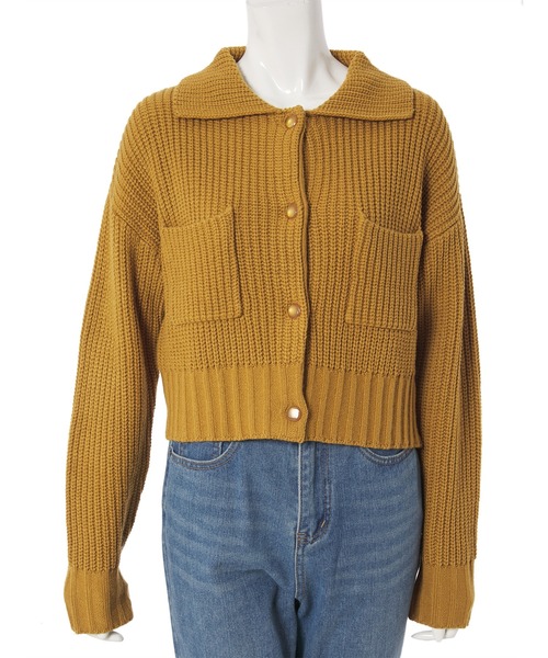 fifth（フィフス）の「襟付きニットカーディガン（カーディガン/ボレロ・レディース・レッド/マスタード・MEDIUM）」の11枚目の写真