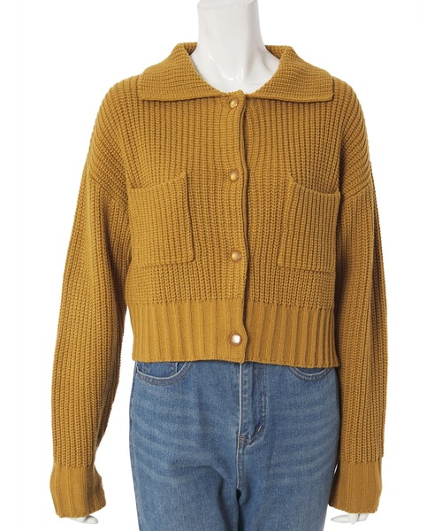 fifth（フィフス）の「襟付きニットカーディガン（カーディガン/ボレロ・レディース・レッド/マスタード・MEDIUM）」の5枚目の写真