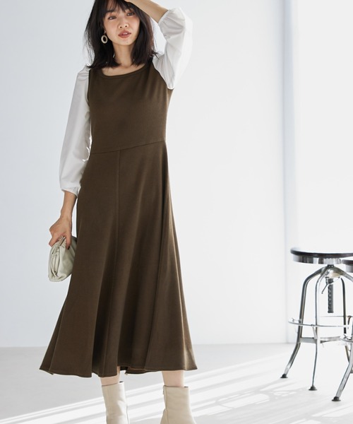 なめらかリブワンピース Nostalgia アンドドットノスタルジア のワンピース ワンピース ドレス Closet しーちゃんコラボ