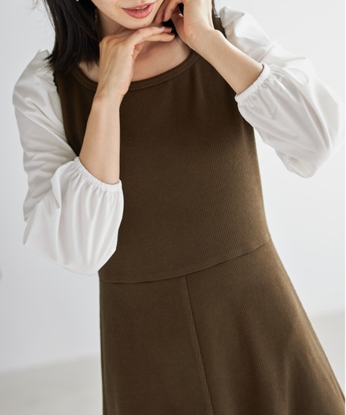 なめらかリブワンピース Nostalgia アンドドットノスタルジア のワンピース ワンピース ドレス Closet しーちゃんコラボ