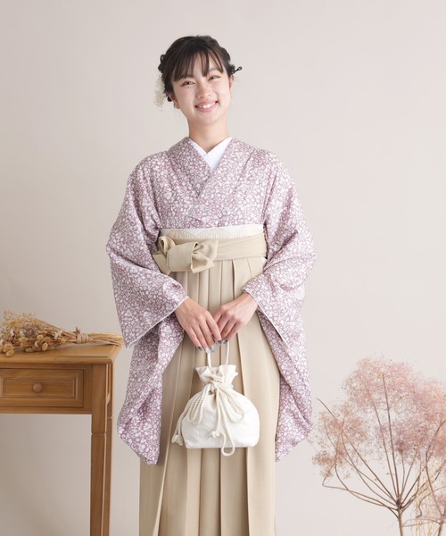 utatane（ウタタネ）の「袴セット　国産生地（着物・レディース・ピンク・M/L/LL）」の8枚目の写真