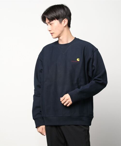 Carhartt WIP（カーハートダブリューアイピー）の「AMERICAN SCRIPT SWEATSHIRT（スウェット・メンズ・アッシュ/ブラック/ダークグリーン/ネイビー/レンガ・X-SMALL/LARGE/X-LARGE/XX-LARGE/SMALL/MEDIUM）」の4枚目の写真