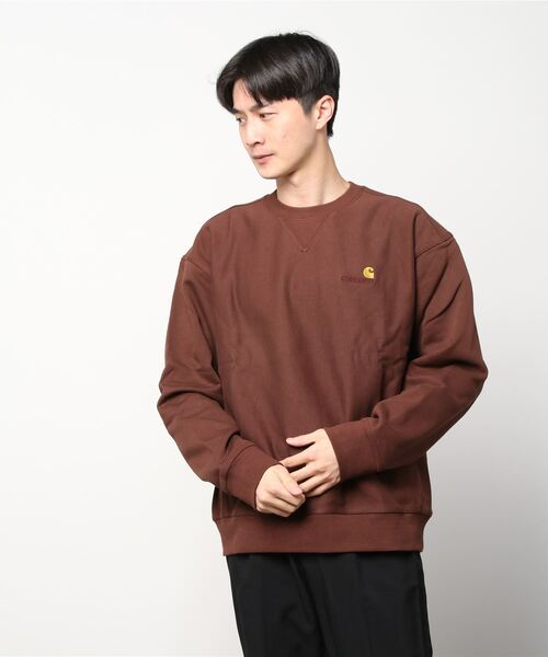 Carhartt WIP（カーハートダブリューアイピー）の「AMERICAN SCRIPT SWEATSHIRT（スウェット・メンズ・アッシュ/ブラック/ダークグリーン/ネイビー/レンガ・X-SMALL/LARGE/X-LARGE/XX-LARGE/SMALL/MEDIUM）」の5枚目の写真