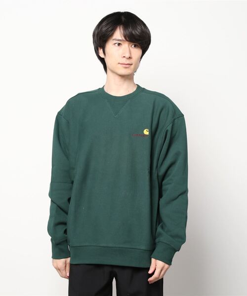 Carhartt WIP（カーハートダブリューアイピー）の「AMERICAN SCRIPT SWEATSHIRT（スウェット・メンズ・アッシュ/ブラック/ダークグリーン/ネイビー/レンガ・X-SMALL/LARGE/X-LARGE/XX-LARGE/SMALL/MEDIUM）」の3枚目の写真