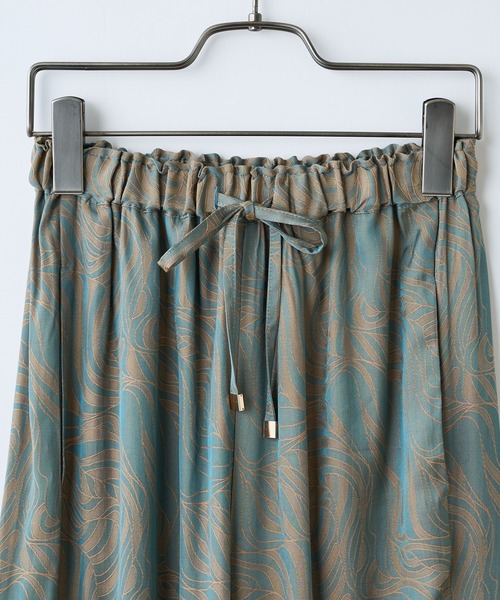 CIAOPANIC（チャオパニック）の「ジャガードリーフ柄パンツ（その他パンツ・レディース・ネイビー/ブラウン/グリーン・FREE）」の5枚目の写真