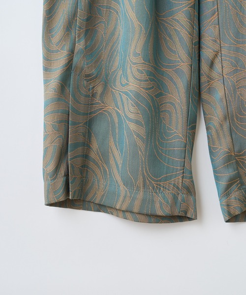 CIAOPANIC（チャオパニック）の「ジャガードリーフ柄パンツ（その他パンツ・レディース・ネイビー/ブラウン/グリーン・FREE）」の9枚目の写真