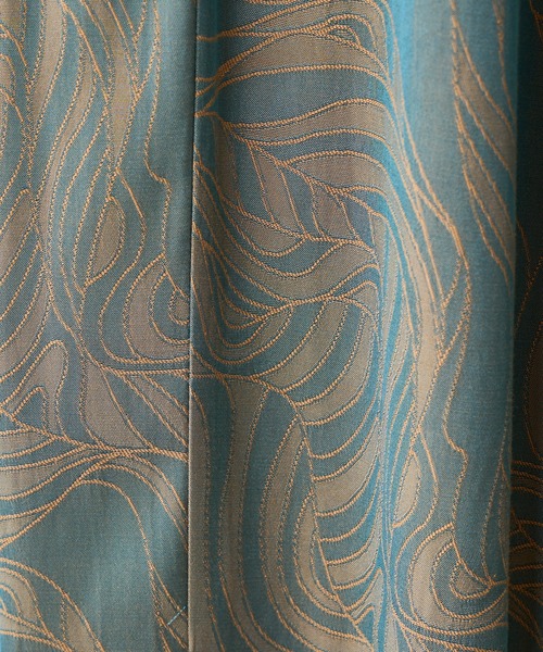 CIAOPANIC（チャオパニック）の「ジャガードリーフ柄パンツ（その他パンツ・レディース・ネイビー/ブラウン/グリーン・FREE）」の4枚目の写真