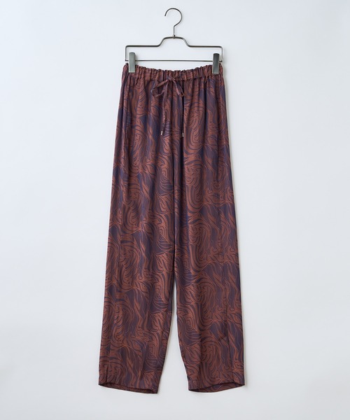 CIAOPANIC（チャオパニック）の「ジャガードリーフ柄パンツ（その他パンツ・レディース・ネイビー/ブラウン/グリーン・FREE）」の10枚目の写真