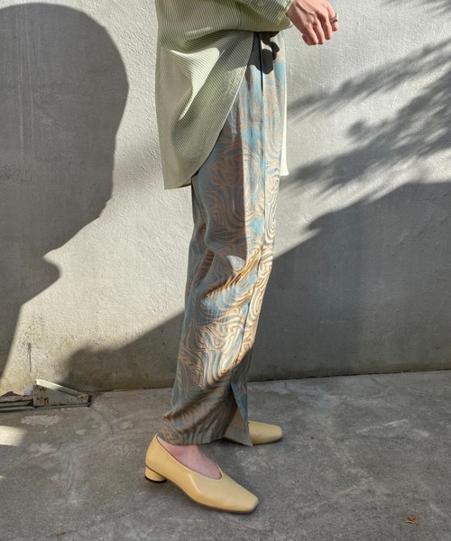 CIAOPANIC（チャオパニック）の「ジャガードリーフ柄パンツ（その他パンツ・レディース・ネイビー/ブラウン/グリーン・FREE）」の16枚目の写真