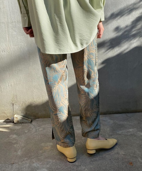 CIAOPANIC（チャオパニック）の「ジャガードリーフ柄パンツ（その他パンツ・レディース・ネイビー/ブラウン/グリーン・FREE）」の17枚目の写真