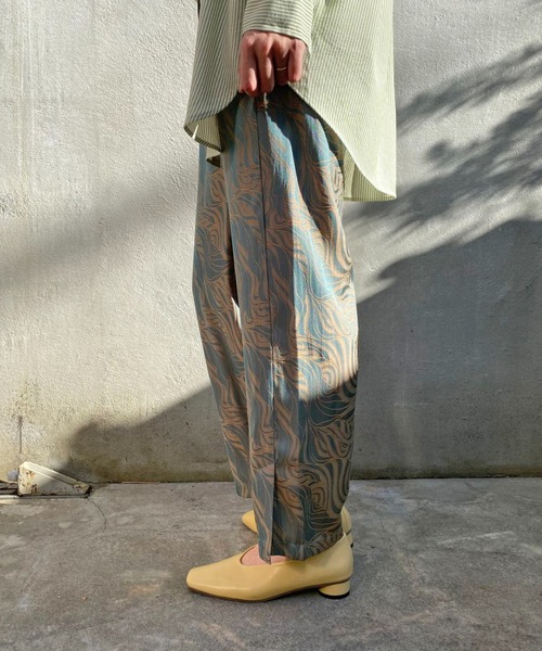 CIAOPANIC（チャオパニック）の「ジャガードリーフ柄パンツ（その他パンツ・レディース・ネイビー/ブラウン/グリーン・FREE）」の18枚目の写真