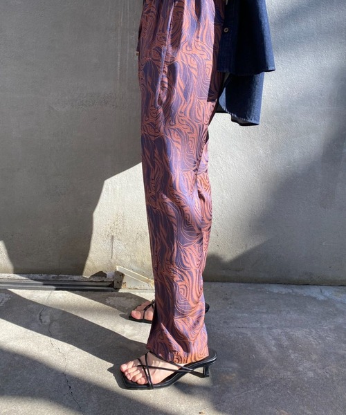 CIAOPANIC（チャオパニック）の「ジャガードリーフ柄パンツ（その他パンツ・レディース・ネイビー/ブラウン/グリーン・FREE）」の11枚目の写真