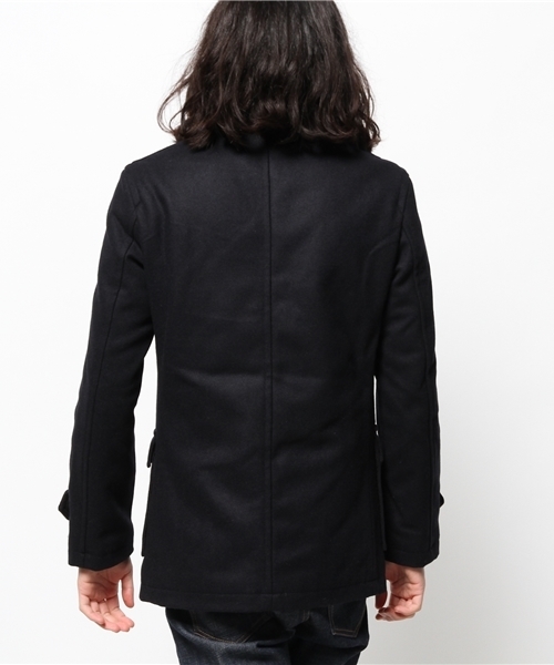OUTLET(アウトレット)の「【Ciaopanic】メルトンPコート(ピーコート・メンズ・ブラック/ネイビー・LARGE/MEDIUM)」の5枚目の写真
