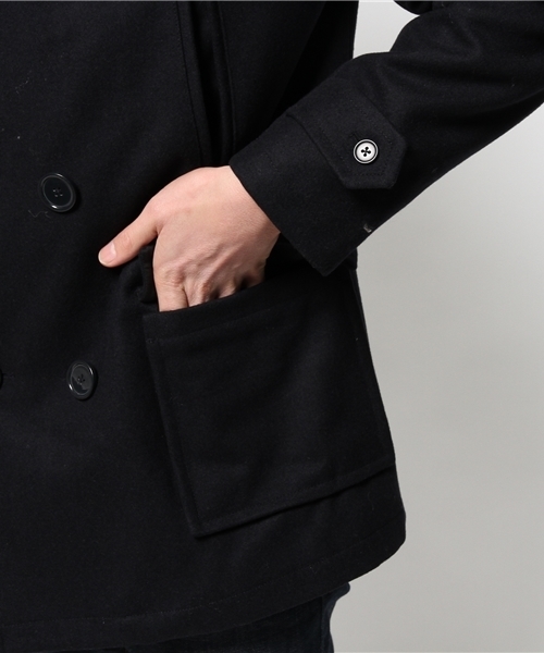 OUTLET(アウトレット)の「【Ciaopanic】メルトンPコート(ピーコート・メンズ・ブラック/ネイビー・LARGE/MEDIUM)」の7枚目の写真