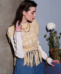 MAISON SPECIAL | 2WAYハンドニットフリンジベスト【MAISON SPECIAL/メゾンスペシャル】■セットアップ対応■(ニット/セーター)