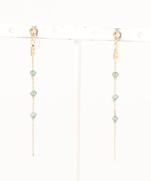tone(トーン)の「【Cherie+Chambre】Thin Earring(イヤリング・レディース・ブルー/グリーン/クリア・FREE)」の7枚目の写真