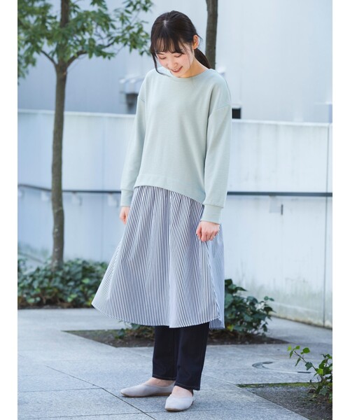 SHOO・LA・RUE(シューラルー)の「◆【SS-3L】デニムストレートパンツ(デニムパンツ・レディース・チャコールグレー/ブルー/ダークネイビー・10/01/02/03/04/05)」の20枚目の写真