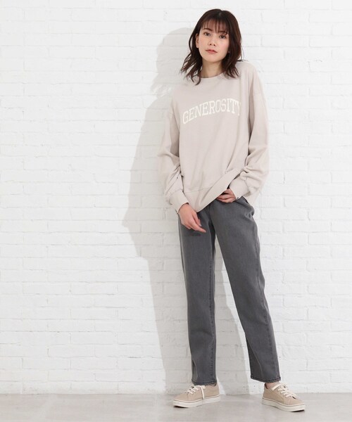 SHOO・LA・RUE(シューラルー)の「◆【SS-3L】デニムストレートパンツ(デニムパンツ・レディース・チャコールグレー/ブルー/ダークネイビー・10/01/02/03/04/05)」の22枚目の写真