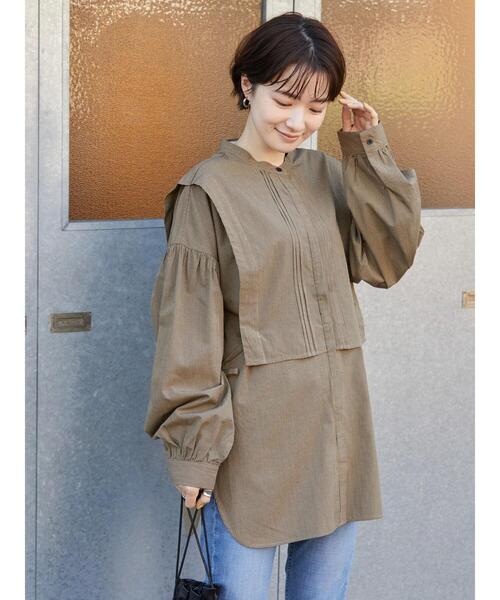 AMERICAN HOLIC（アメリカンホリック）の「ブザムバンドカラーブラウス（シャツ/ブラウス・レディース・アイボリー/ブラック/チェック・M/L）」の20枚目の写真