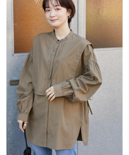 AMERICAN HOLIC（アメリカンホリック）の「ブザムバンドカラーブラウス（シャツ/ブラウス・レディース・アイボリー/ブラック/チェック・M/L）」の4枚目の写真