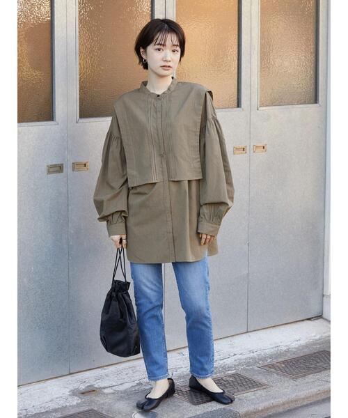 AMERICAN HOLIC（アメリカンホリック）の「ブザムバンドカラーブラウス（シャツ/ブラウス・レディース・アイボリー/ブラック/チェック・M/L）」の6枚目の写真