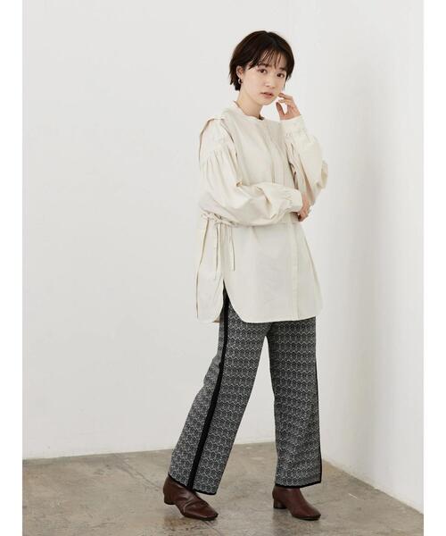 AMERICAN HOLIC（アメリカンホリック）の「ブザムバンドカラーブラウス（シャツ/ブラウス・レディース・アイボリー/ブラック/チェック・M/L）」の5枚目の写真