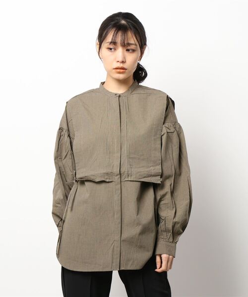 AMERICAN HOLIC（アメリカンホリック）の「ブザムバンドカラーブラウス（シャツ/ブラウス・レディース・アイボリー/ブラック/チェック・M/L）」の9枚目の写真