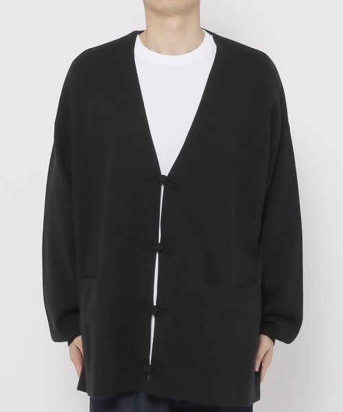 LOWRYS FARM(ローリーズファーム)の「チャイナカーデ 267537(カーディガン/ボレロ・メンズ・ライトグレー/ブラック・MEDIUM/LARGE)」の13枚目の写真