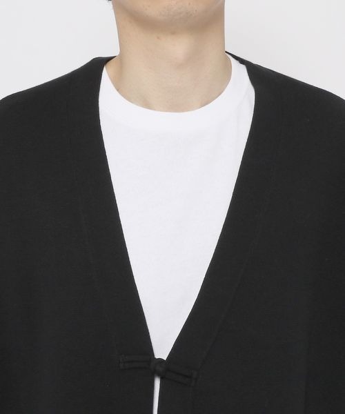 LOWRYS FARM(ローリーズファーム)の「チャイナカーデ 267537(カーディガン/ボレロ・メンズ・ライトグレー/ブラック・MEDIUM/LARGE)」の6枚目の写真