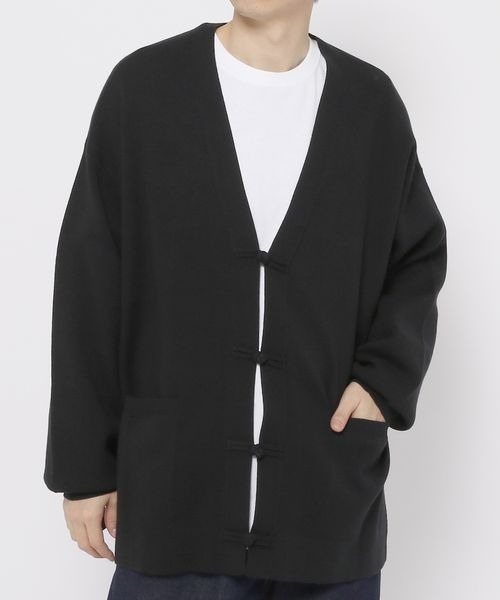 LOWRYS FARM(ローリーズファーム)の「チャイナカーデ 267537(カーディガン/ボレロ・メンズ・ライトグレー/ブラック・MEDIUM/LARGE)」の17枚目の写真