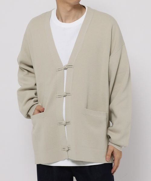 LOWRYS FARM(ローリーズファーム)の「チャイナカーデ 267537(カーディガン/ボレロ・メンズ・ライトグレー/ブラック・MEDIUM/LARGE)」の18枚目の写真